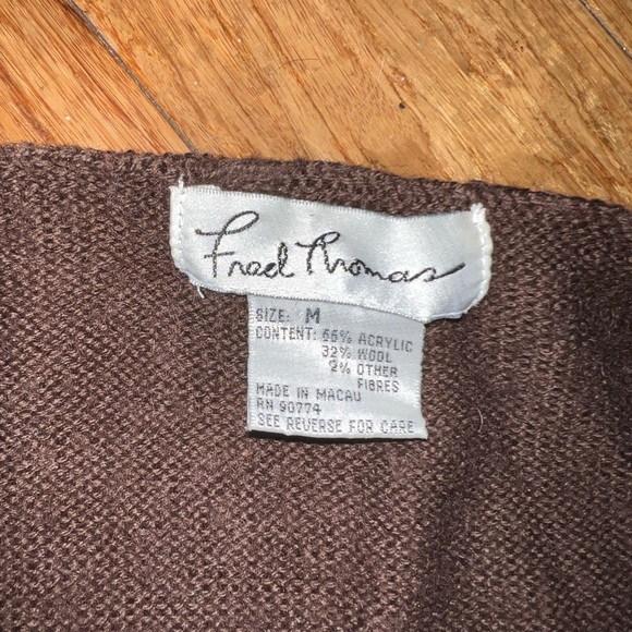 Fun 80s Fred Thomas Button Down Cardigan - Picture 2 of 2